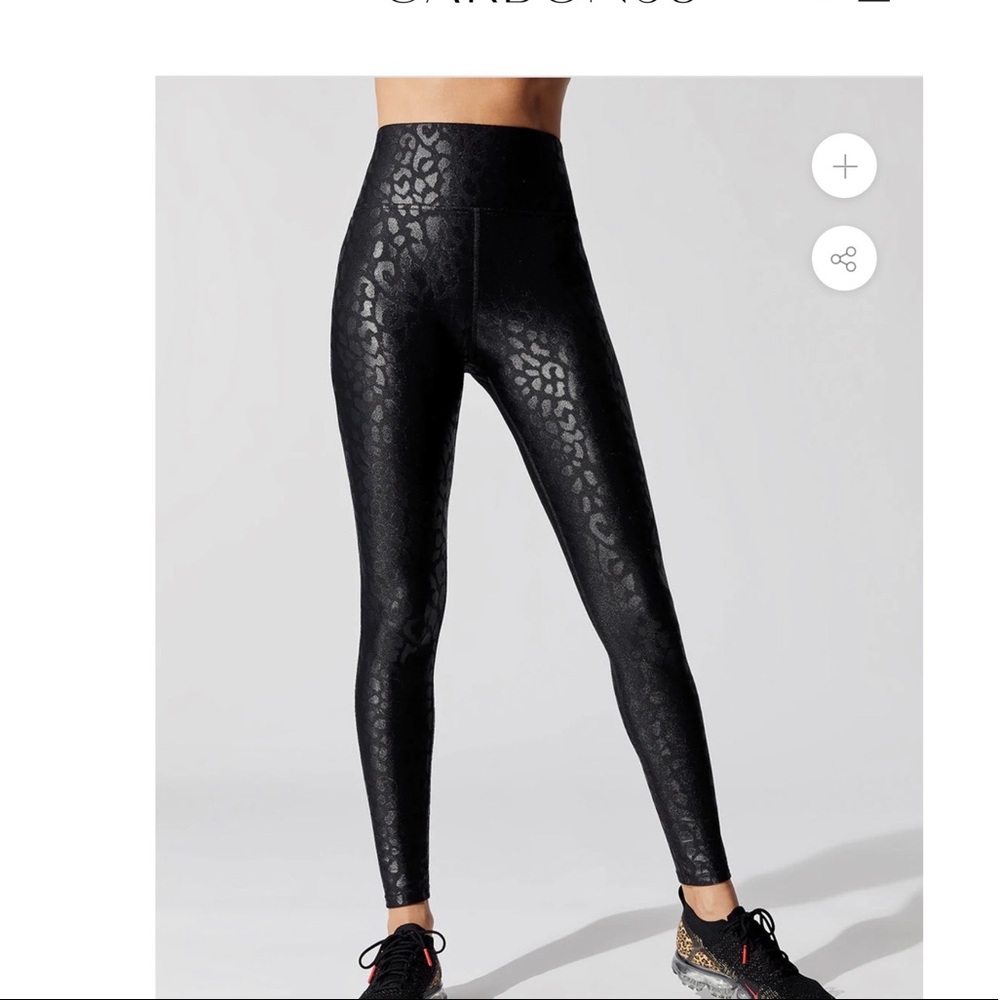 Carbon 38 high waisted black cheetah print leggings